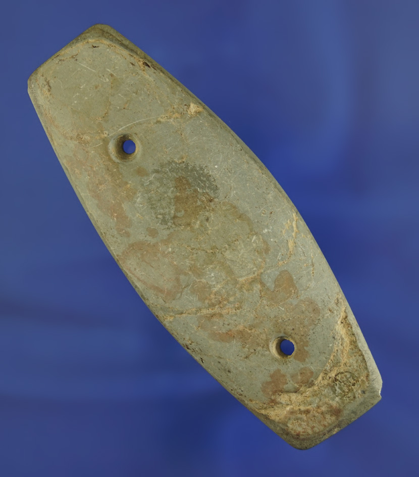 4 1/8" Expanded Center Gorget found in Cocke Co.,  Tennessee.