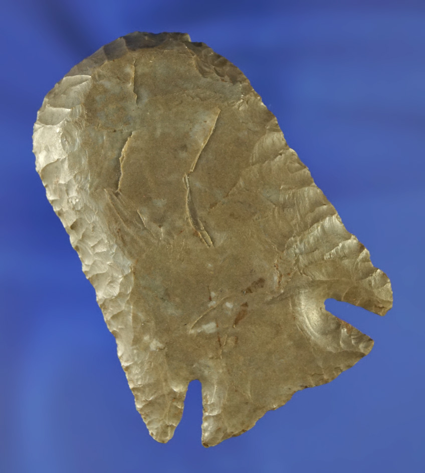 Large and nice! 2 11/16" Lost Lake Hafted Scraper - xcellent condition - Larue Co.,  Kentucky.