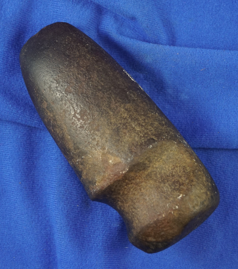 Very nice 5 1/2" Highly Polished 3/4 Grooved Poll Axe.  found in Licking Co., Ohio.  Ex. Jim Hawks.