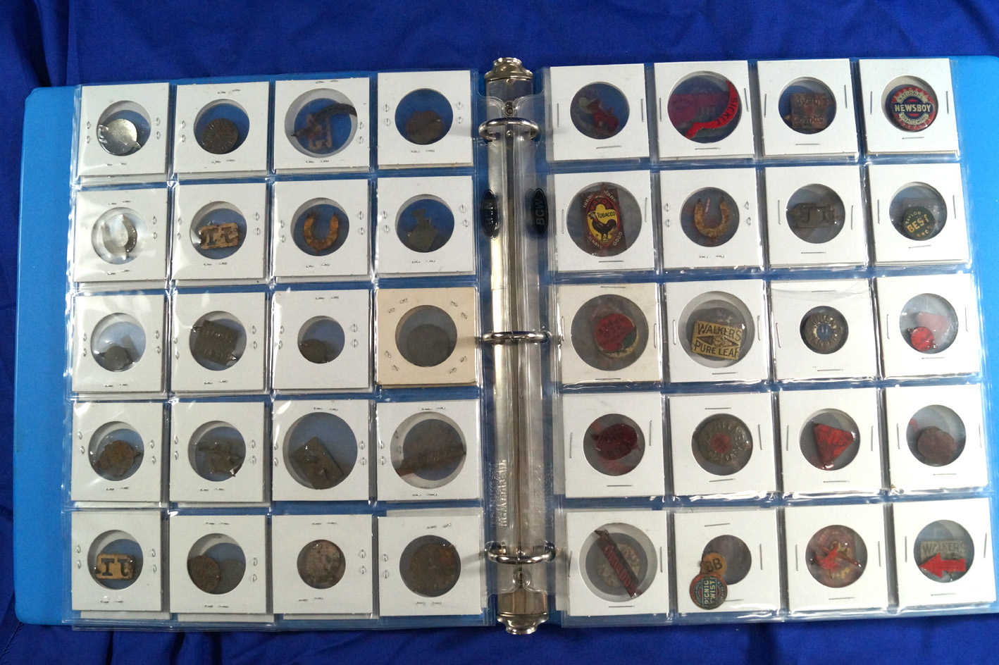 Vintage tobacco tags! Collection of 99 assorted tobacco tags in a binder - some are duplicates.