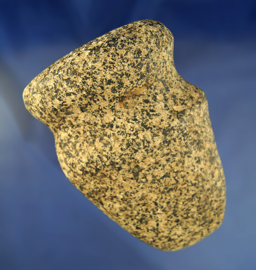 5 9/16" full grooved granite Axe found in Warrick Co.,  Indiana in excellent condition. Ex. BW Steve