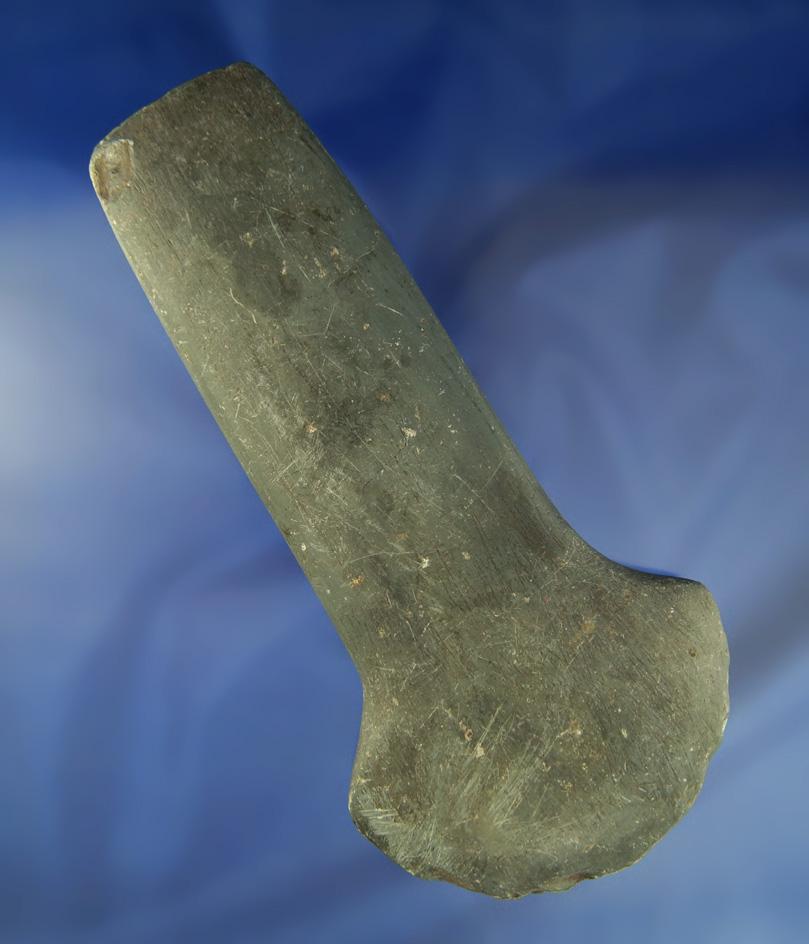 7 3/8" Flared Bit Spud found northeast of Ravenna in Portage Co.,  Ohio. Made from slate.