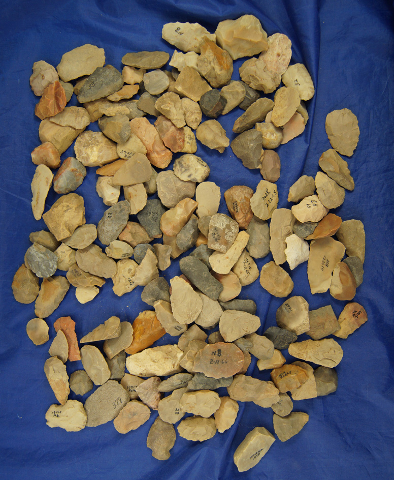 150 Thumb Scrappers found in Greenup Co., Kentucky. Ex. Claxton.