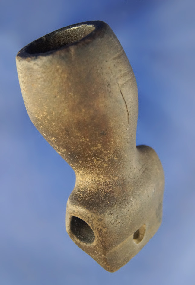 3" tallHardstone Mic Mac pipe found in Mercer Co.,  Ohio in 1942 west of Rockford. Pictured in 1958