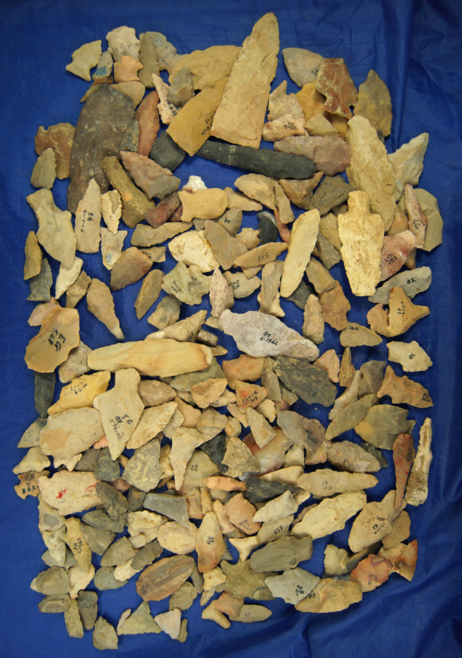 Cigar Box Full of Assorted Arrowheads in various conditions, found in Greenup Co., Kentucky.