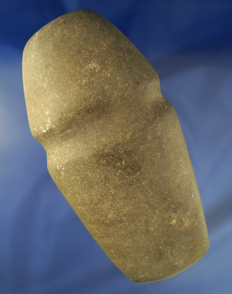 Nice! Perfect condition 6 7/8" Full Grooved Axe found in Warren Co.,  Ohio by James Purcell in 1887.