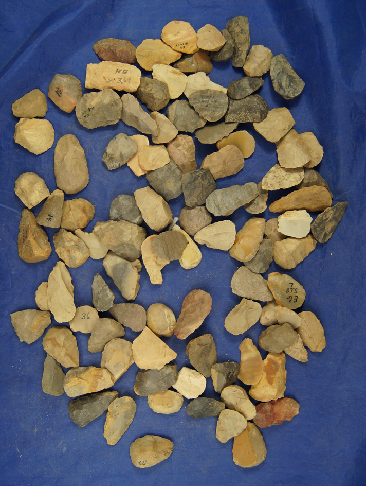 Group of 100 Assorted Scrapers found in Greenup Co., Kentucky. Ex. Claxton.