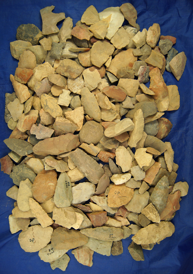 Large Group of Assorted Broken and Damaged Arrowheads, Knives and Blanks - Greenup Co., KY.