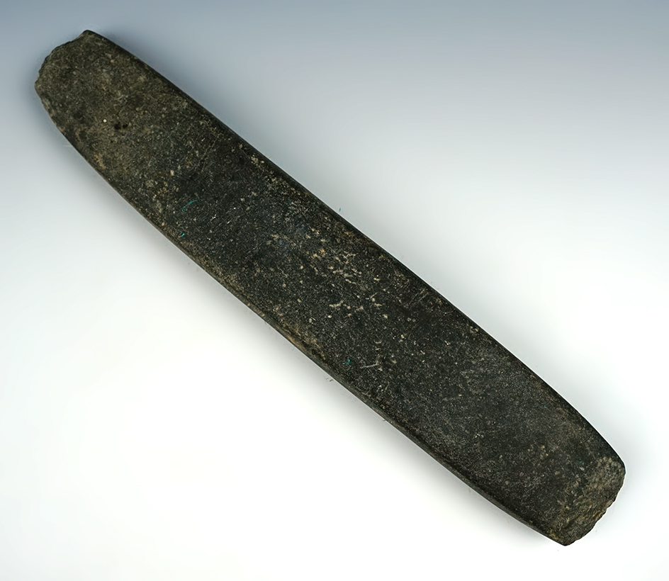 9 5/8" Stone tool with unique engraved lines on one side. Found near Umatilla,  Oregon.