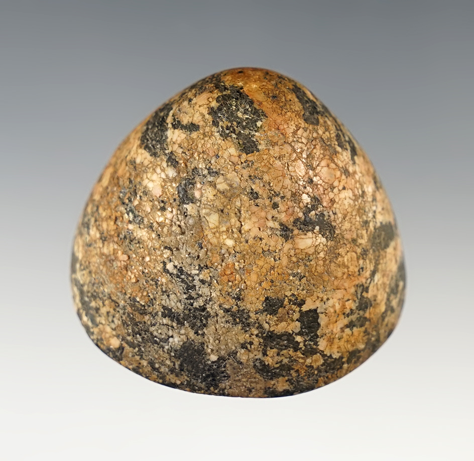 Exceptional 1 3/4" wide Cone made from beautiful Hardstone. Found in Calhoun Co., Illinois.