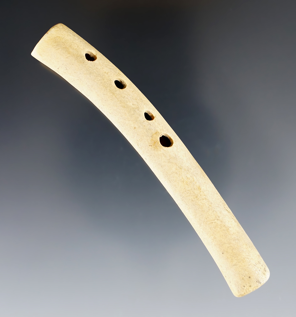 Nice 3 3/4" Bone Flute found in a rock shelter near Killbuck, Holmes Co., Ohio.