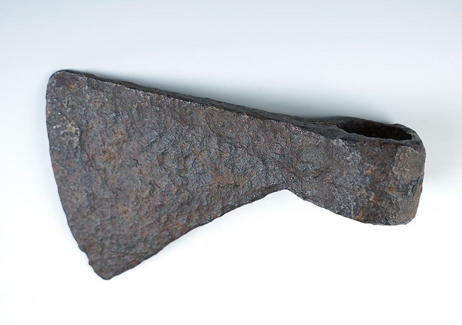 5 1/4" hand forged iron trade axe recovered in New York.