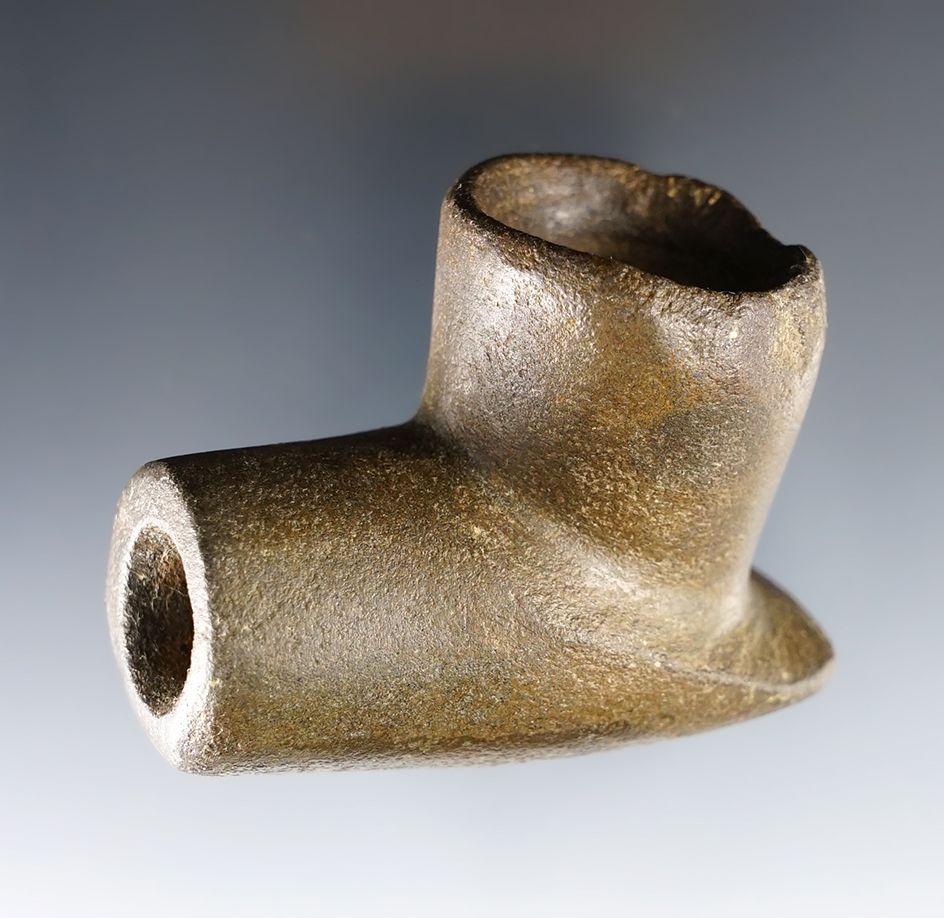 Incredible 2 9/16" Ft. Ancient Platform Pipe found in Butler Co., Ohio. Ex. Dr. Gordon Meuser.