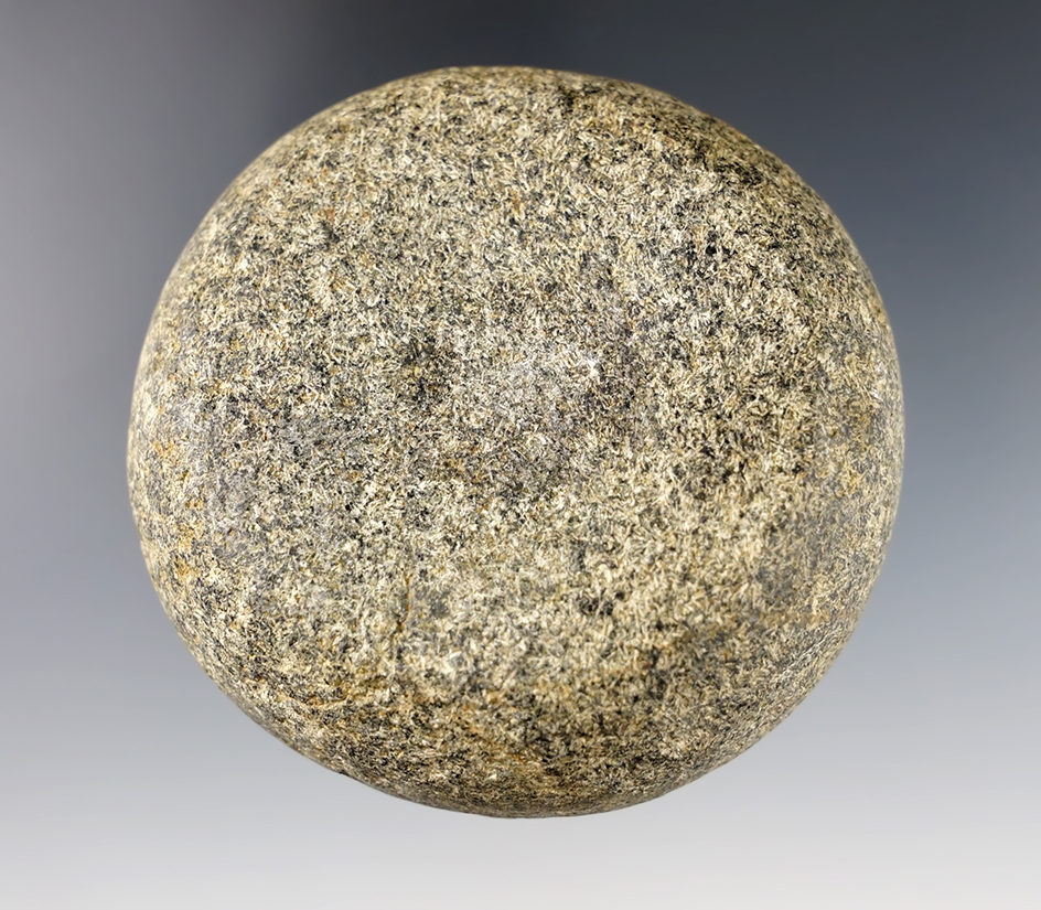 Ex. Museum! 2 3/4" Hardstone Discoidal found in Kentucky. Ex. Charles Shewey.  Davis COA.