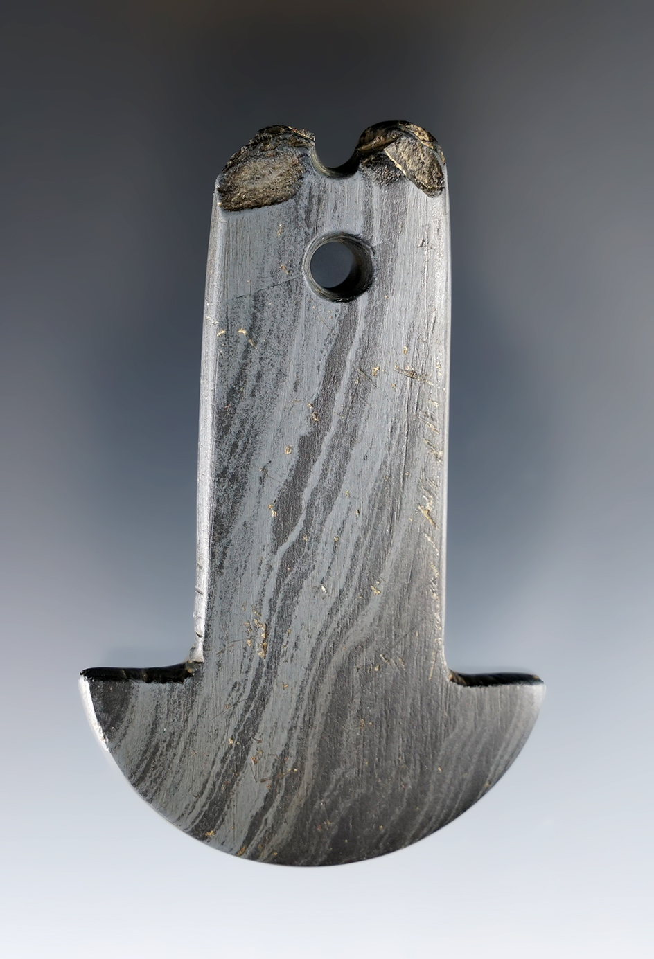 3" anciently salvaged Anchor Pendant - Milan, Erie Co., Ohio. Ex. Col. Raymond Vietzen.