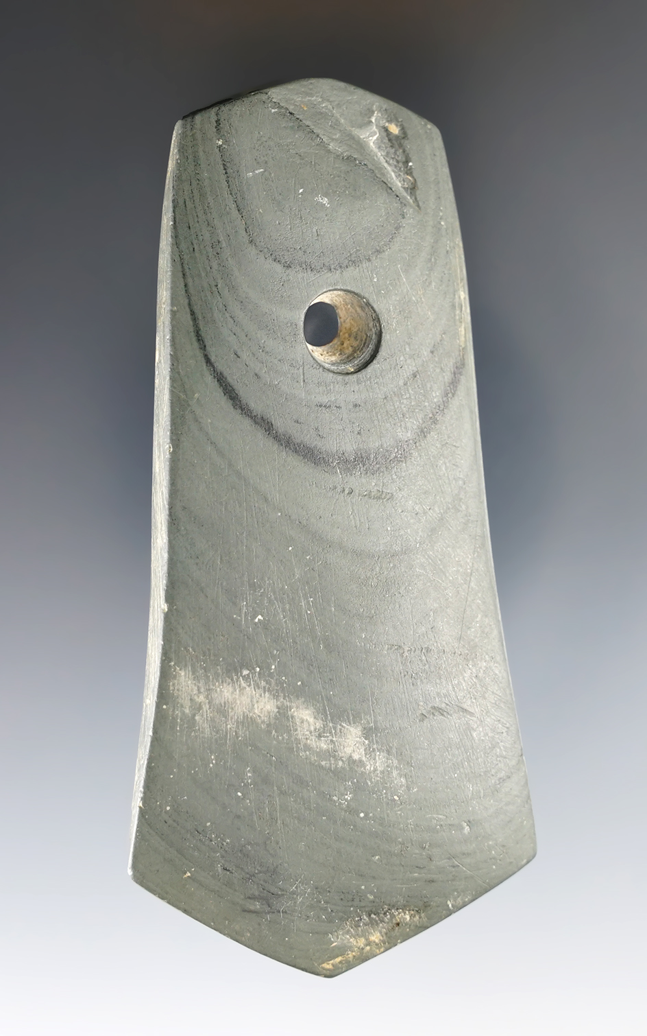 Well made 3 7/8" Ohio Pentagonal Pendant made from Banded Slate.