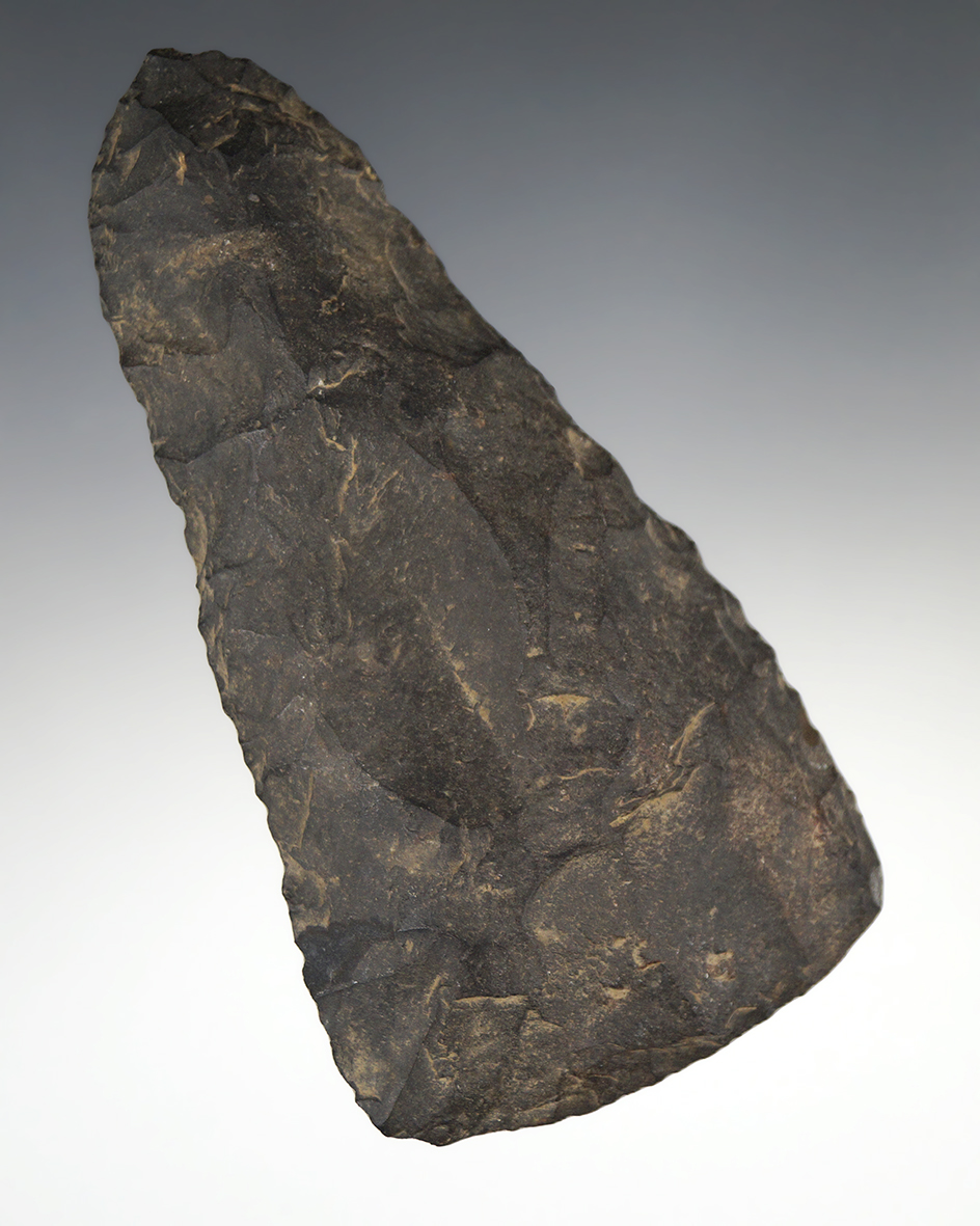 4 5/8" nicely crafted Flint Celt found in Ohio.