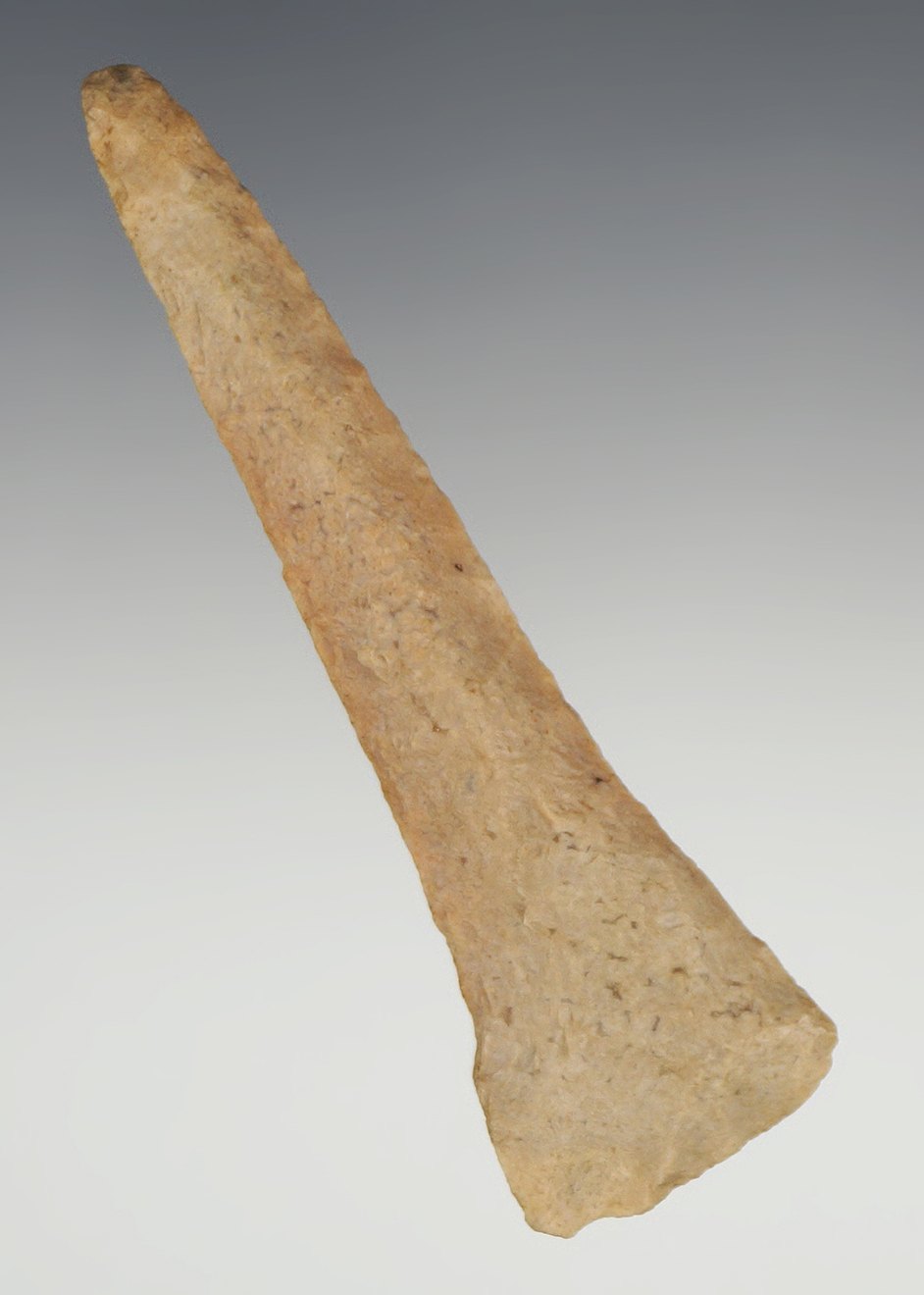 3 7/16" Drill made from Flint Ridge Flint - Holmes Co., Ohio. Ex. Danny Brenneman. Bennett COA.