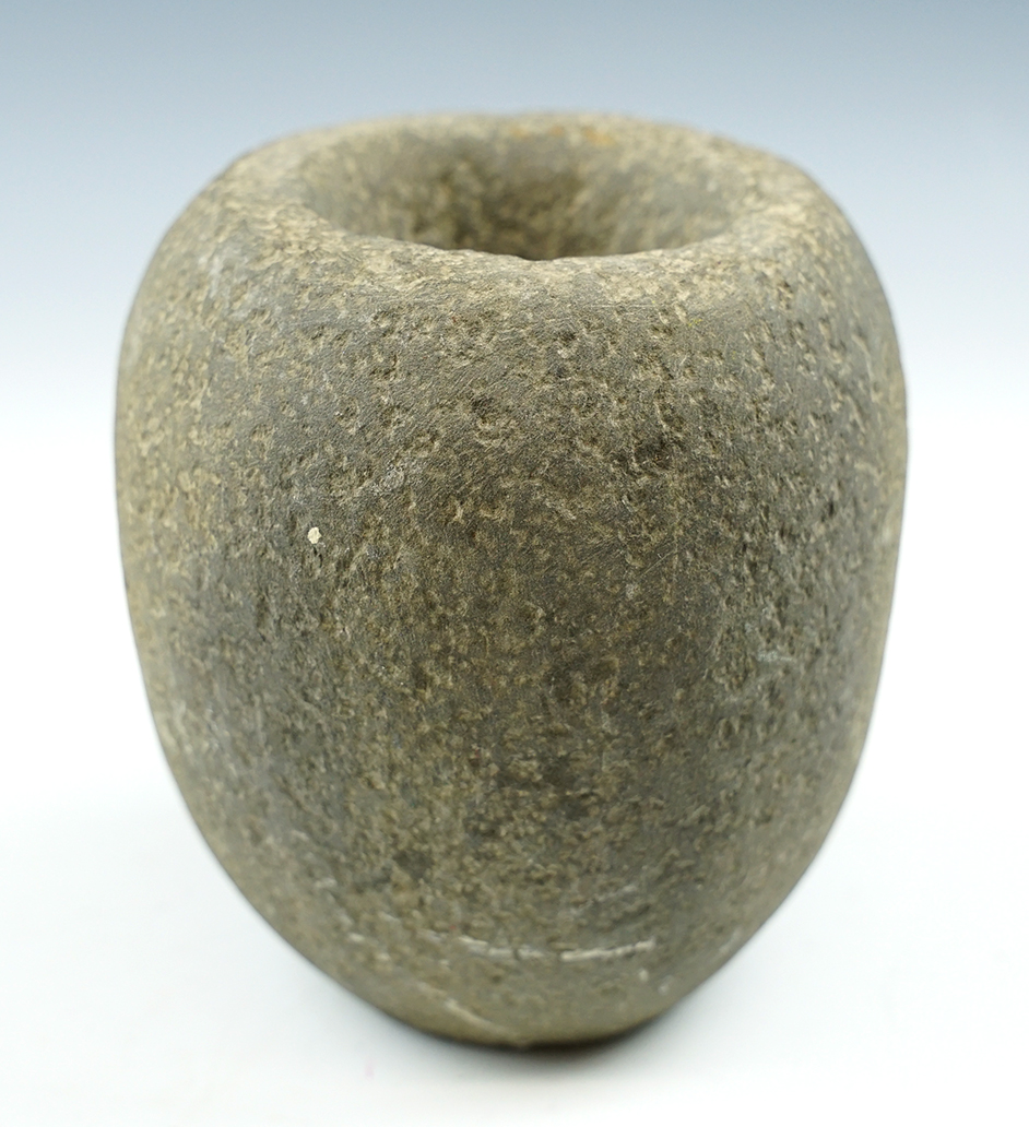 Excellent style on this 4 3/8" nicely formed stone mortar found in the southwest.