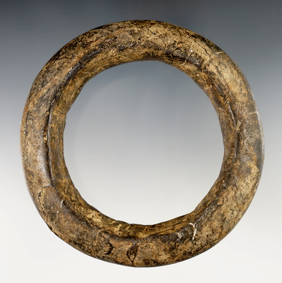 4" diameter Neolithic African stone bracelet in nice condition.