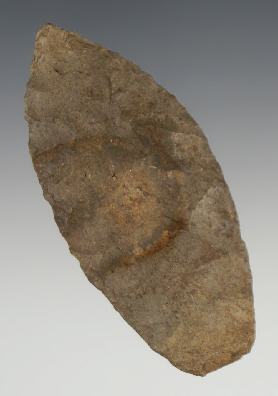 Thin, very well flaked and beautifully patinated 2 15/16" Agate Basin - Merinett Co., Wisconsin.