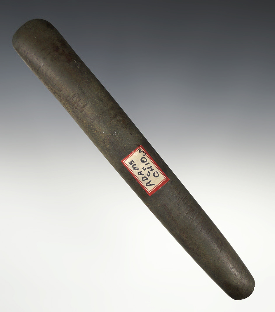 Rare! 7 3/8" Double Bit Slate Chisel  that is well patinated - Adams Co., Ohio. Jackson COA.