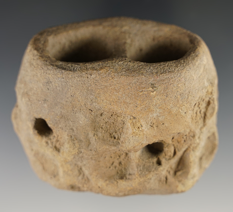 Pre-Columbian clay dual chamber incense burner found in Mexico.