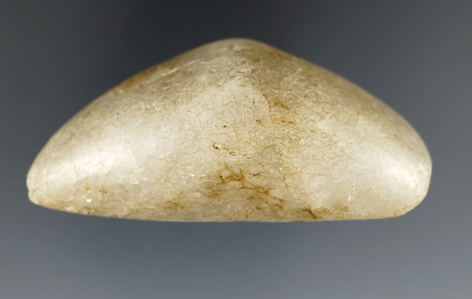 2 1/2" Quartz Loafstone found near Miamisburg, Ohio on September 14, 1910. Davis COA.