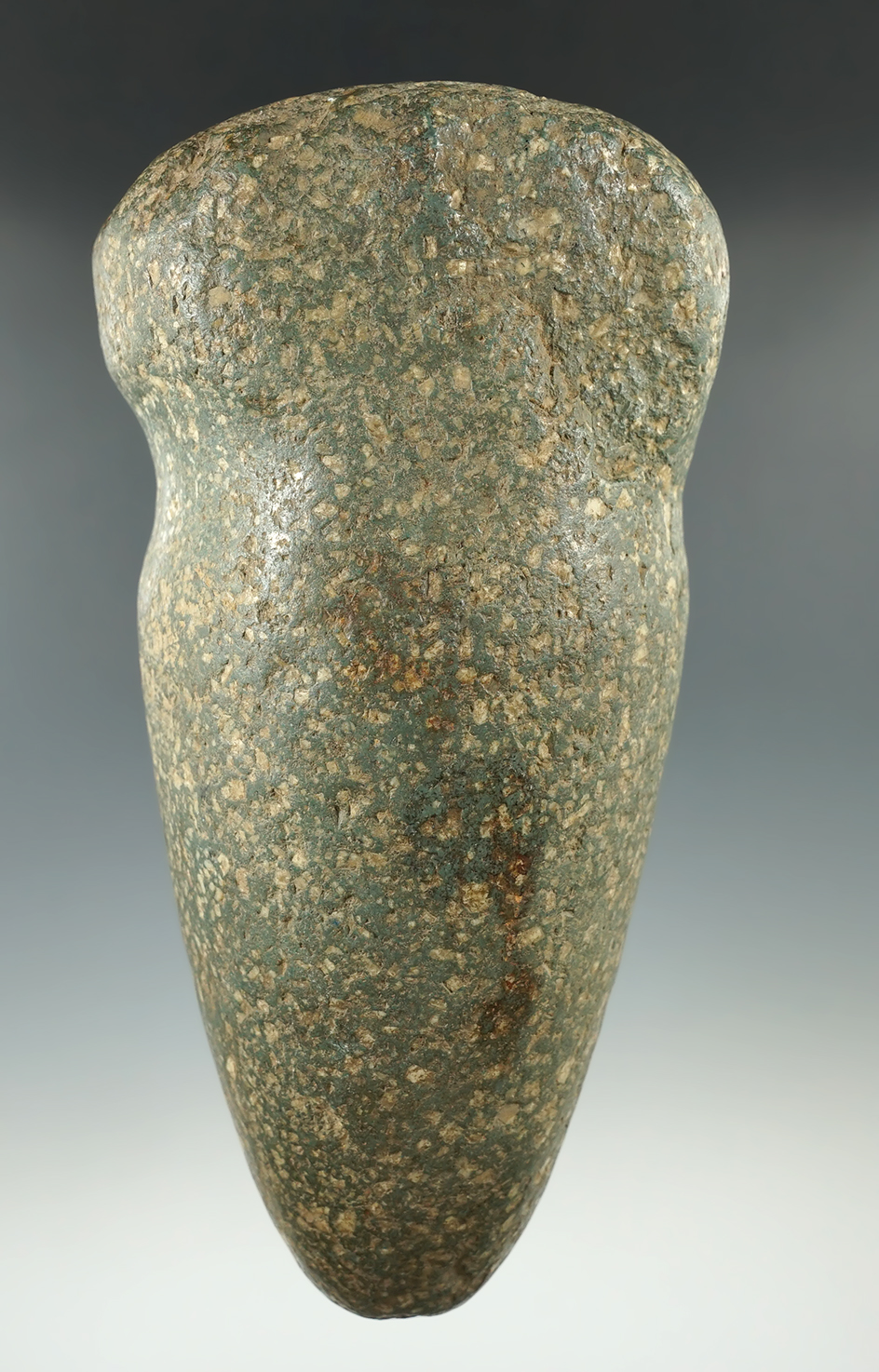 7 1/4" Porphyry Grooved Hammerstone found in Knox Co., Ohio.