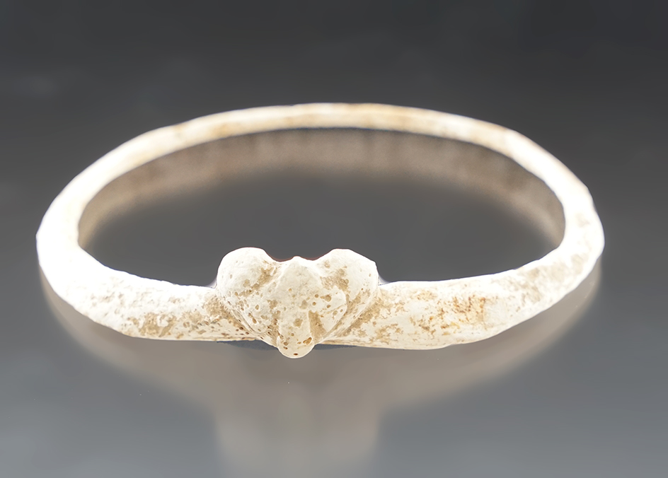 3 3/16" Human Effigy Hohokam Shell Bracelet found near Sedona, Arizona.