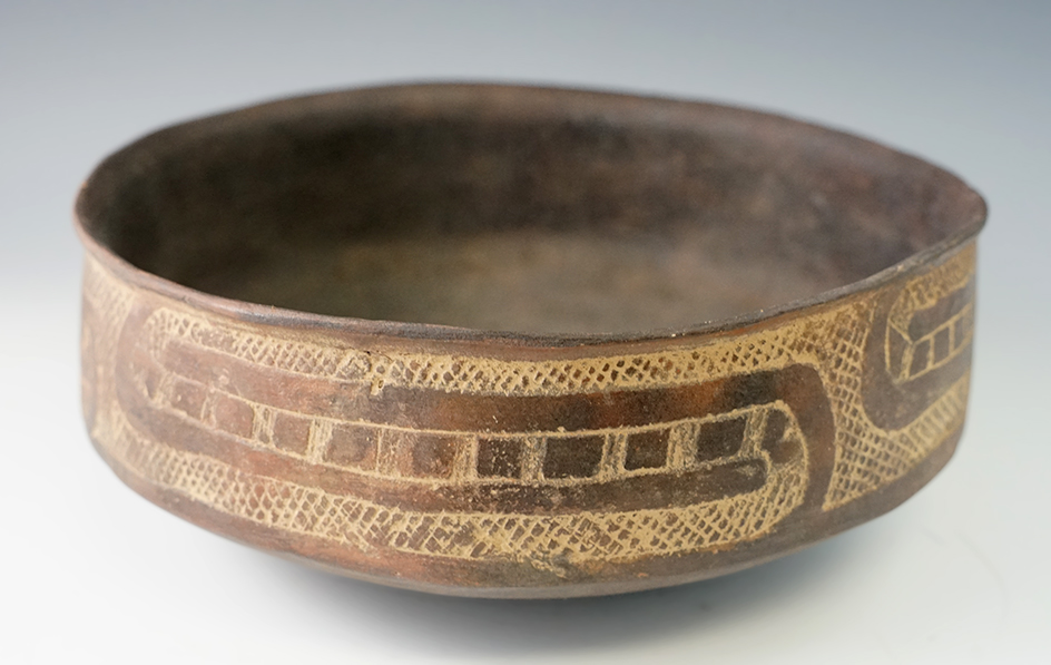 7 3/4" wide by 2 3/4" tall friendship bowl with some restoration found in Little River Co., AR.