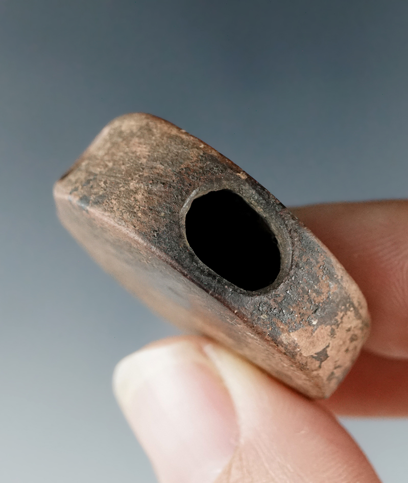 Unique! 1 1/4" Stone Disc Pipe. This is a rare type of pipe for the Columbia River.