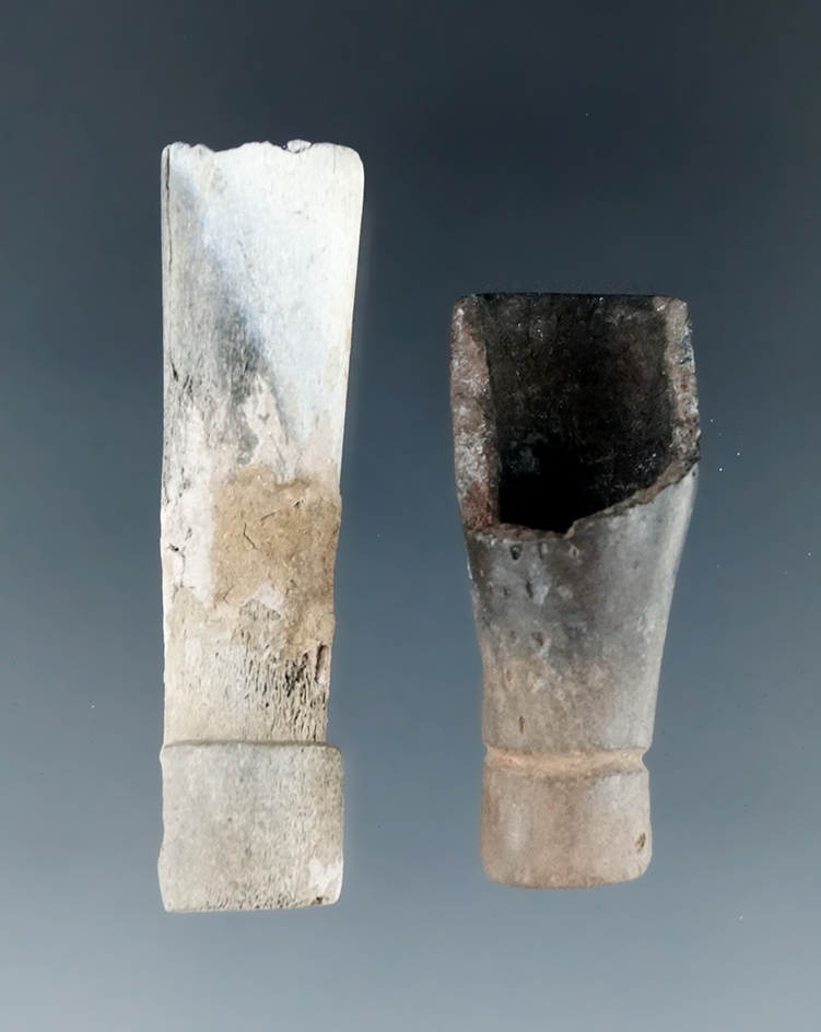 Pair of Columbia tube pipes. found in Klickitat County Washington by Leon Wiley.