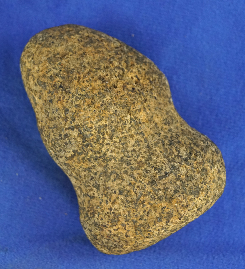 3 5/8" long 3/4 grooved Hammerstone found in Michigan.  Ex. Phil Wagle, collected prior to 1950.