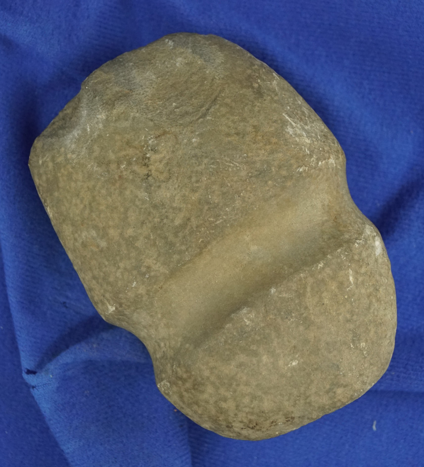 4 1/4" fully grooved Axe that was well used in ancient times found in New Jersey.