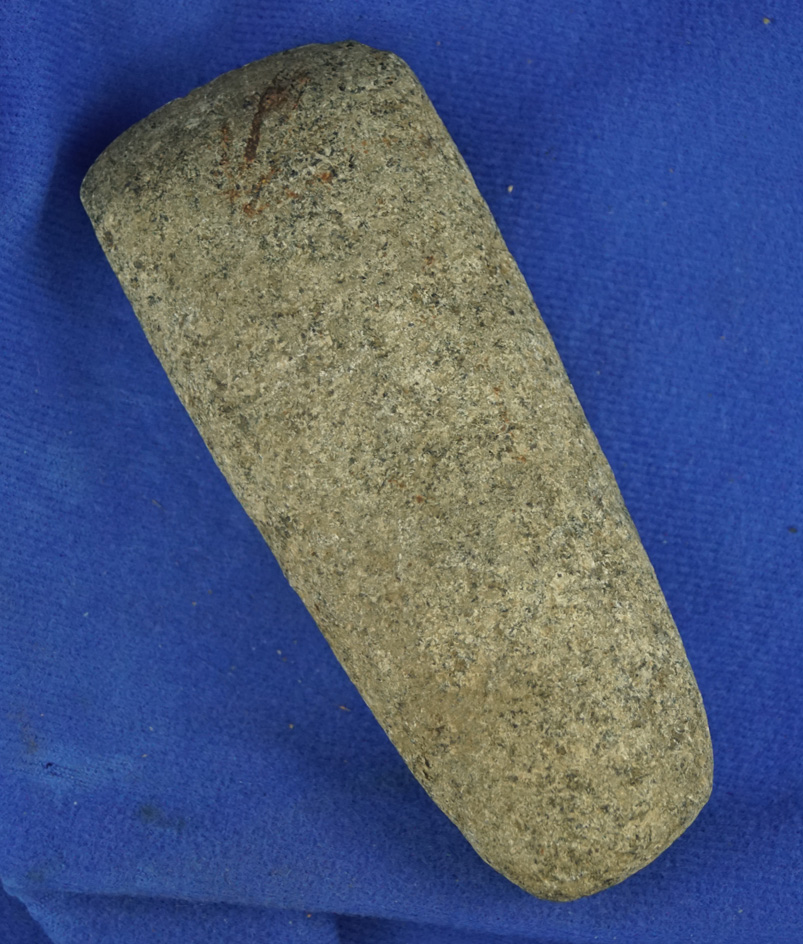 4 3/4" nicely styled and well-made Hardstone Celt found in Michigan.  Ex. Phil Wagle.