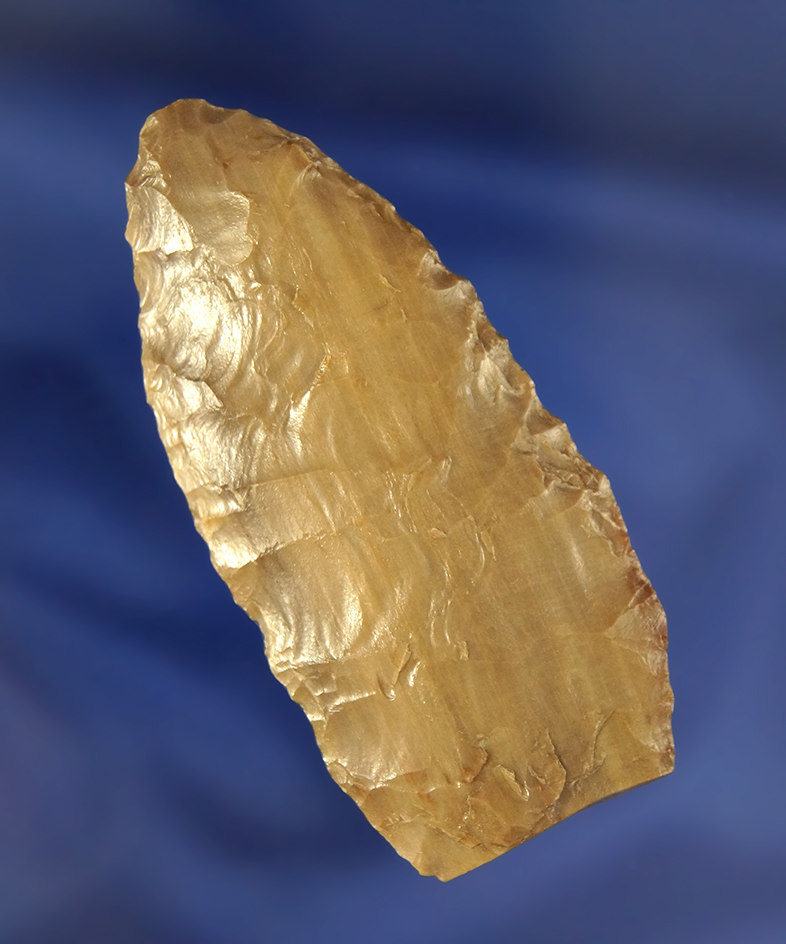 2 9/16" Fractured Base Knife  made from beautifully patinated and colorful Petrified Wood