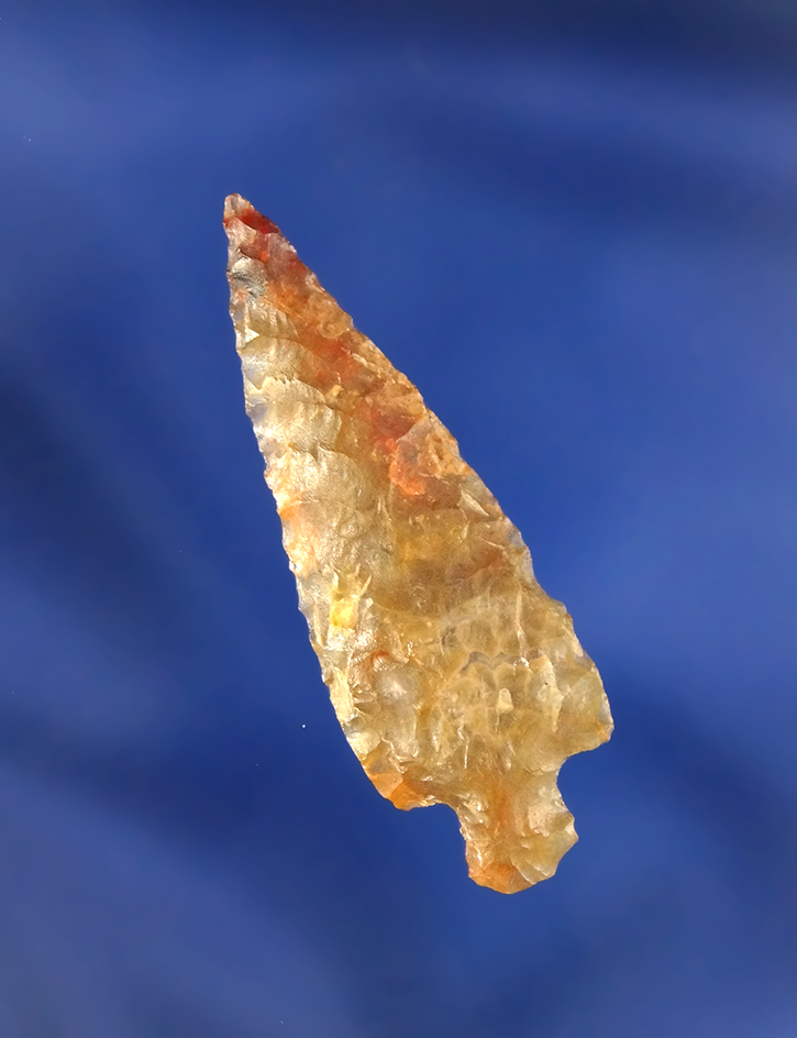 1 1/2" semi translucent Agate Dagger found near the Coeur D' Alene River in Idaho.
