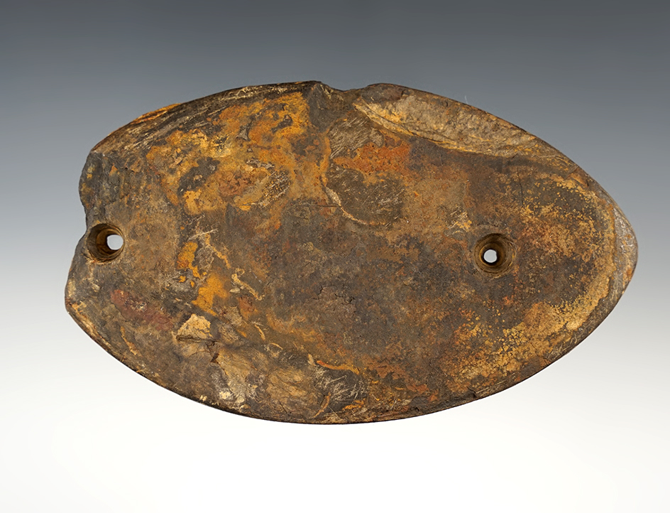 4 7/8" Elliptical Gorget found in Ohio.
