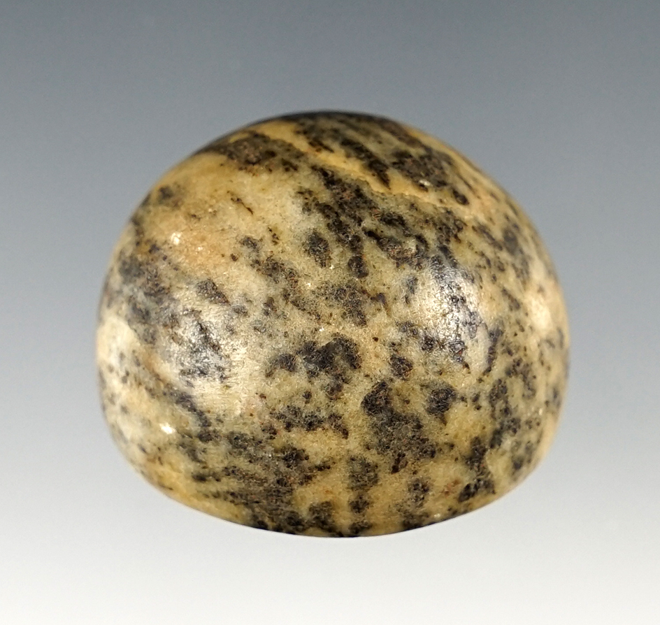 1 1/2" wide well polished Cone made from beautiful Hardstone. Found in Southern Ohio. 