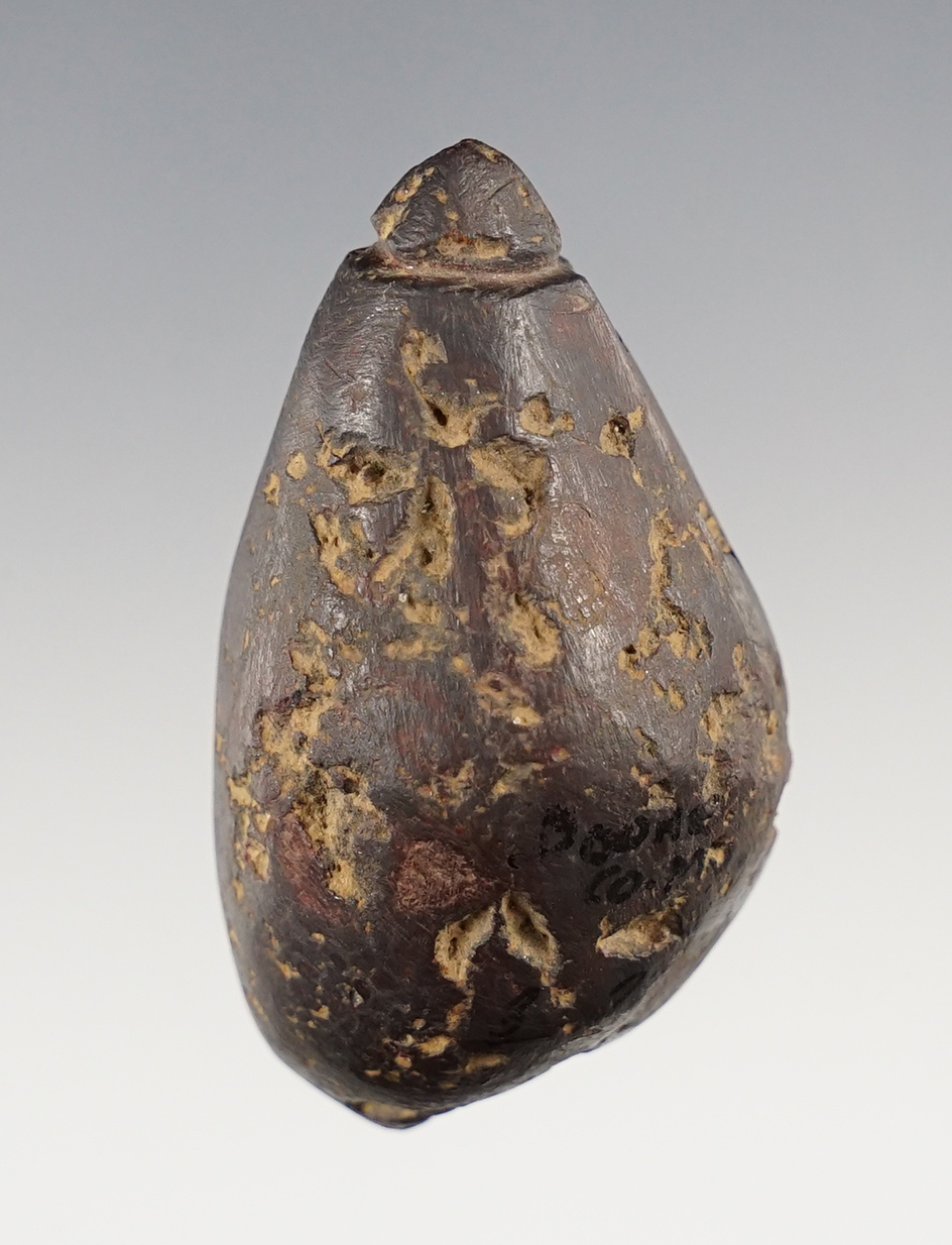 2" long Hematite Plummet found in Boone Co., Missouri.