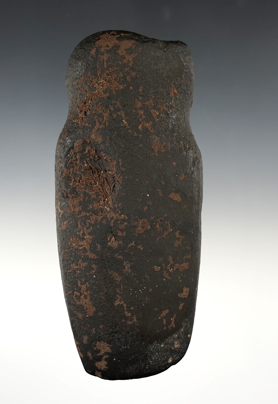 5 5/8" Full Grooved Axe that is heavily patinated. Found in Defiance Co., Ohio.