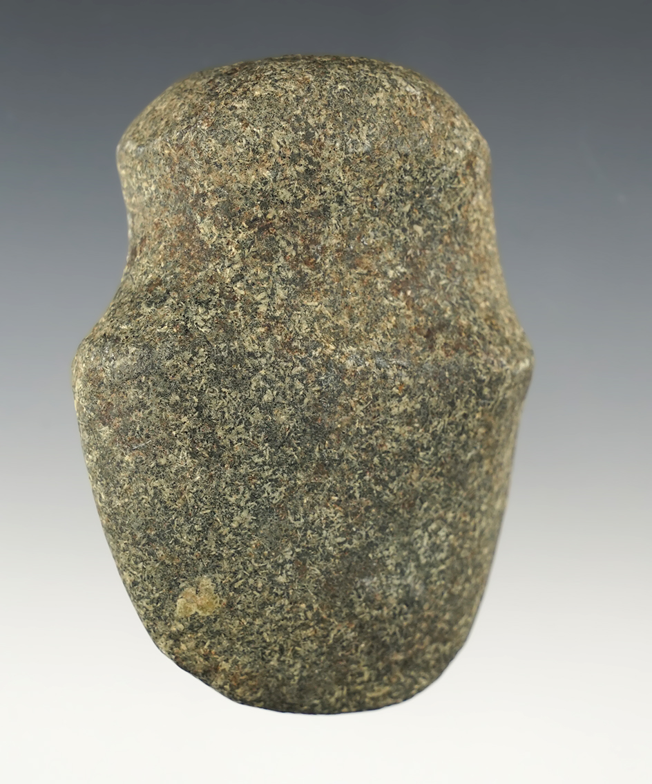 Miniature 3 1/8" long 3/4 Groove Axe found in Merrick Co., Indiana.