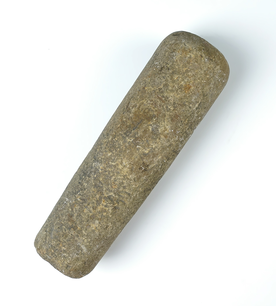 7 1/4" Roller Pestle that is heavily patinated. Found in Ohio.