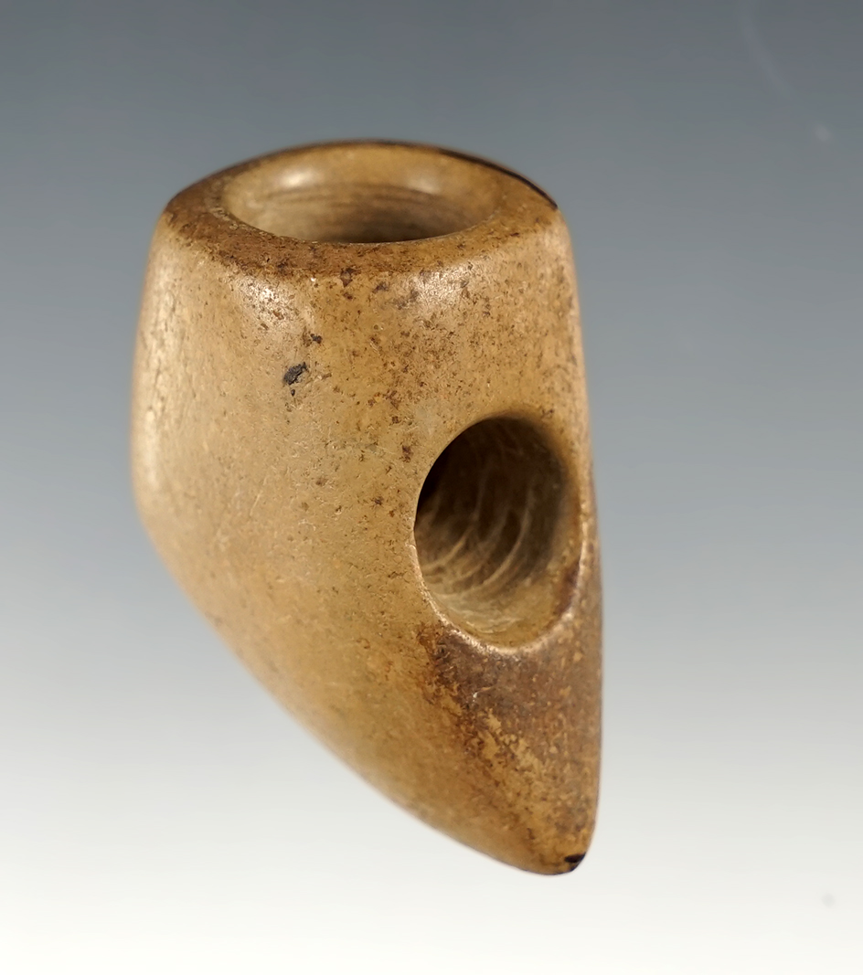 1 11/16" Vasiform Pipe, Ft. Ancient Culture, made from Pipestone. Found in Ohio.