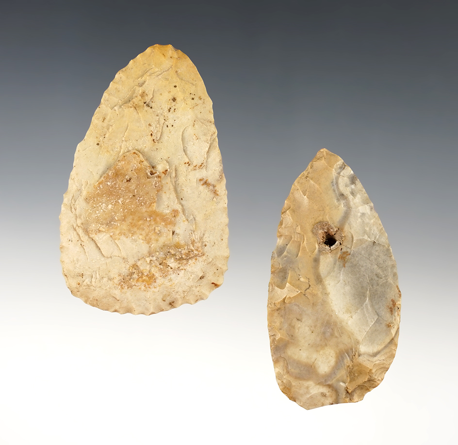 Pair of well patinated Kentucky Blades. The largest is 2 15/16".