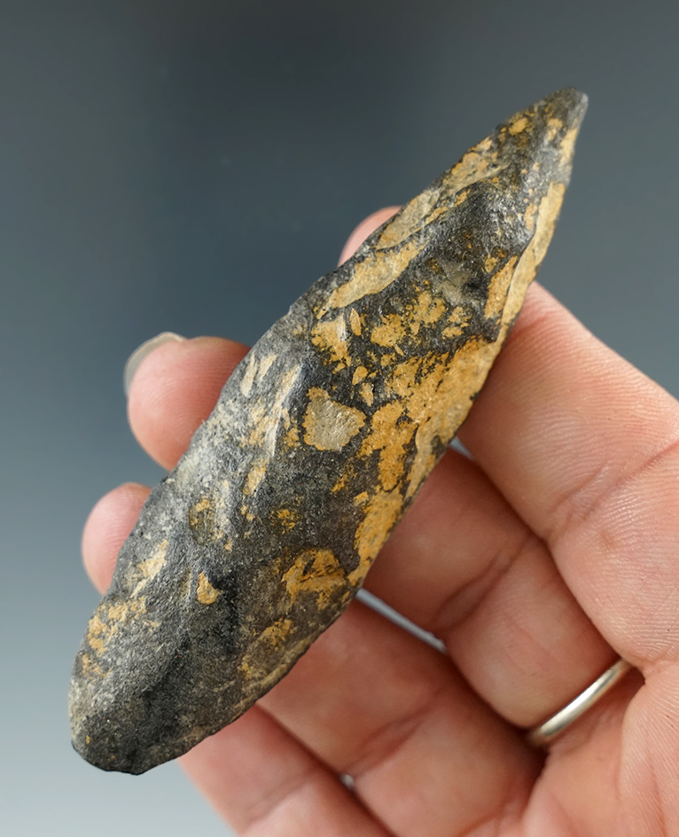 3 1/4" polished point found in Granville Co., North Carolina.