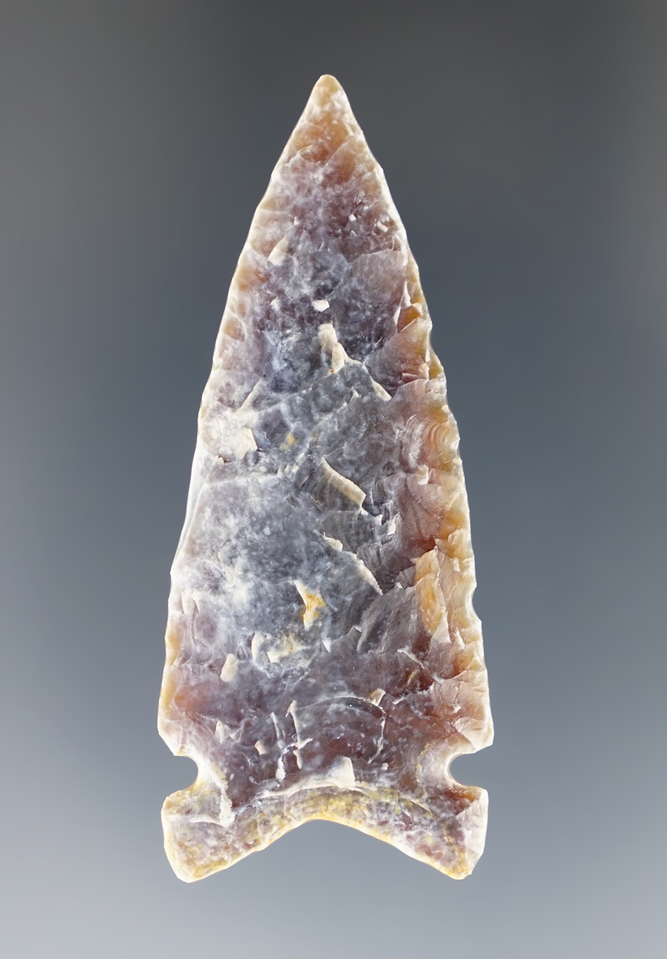 Rare style! 2 3/16" thin and perfectly flaked Long Creek Point - Missouri River, North Dakota.