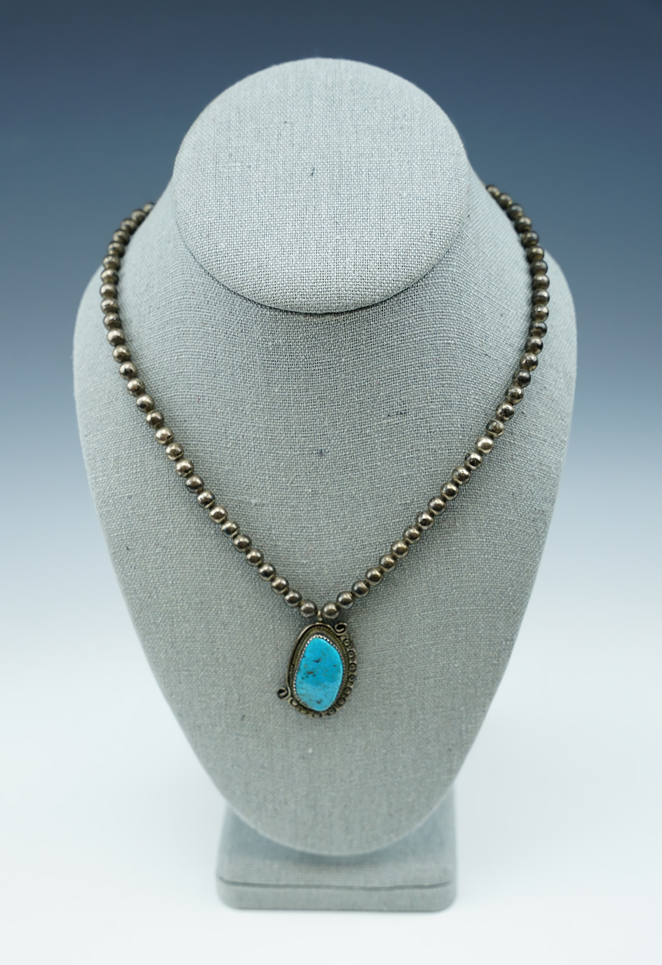 Necklace with a 1 5/16" pendant.