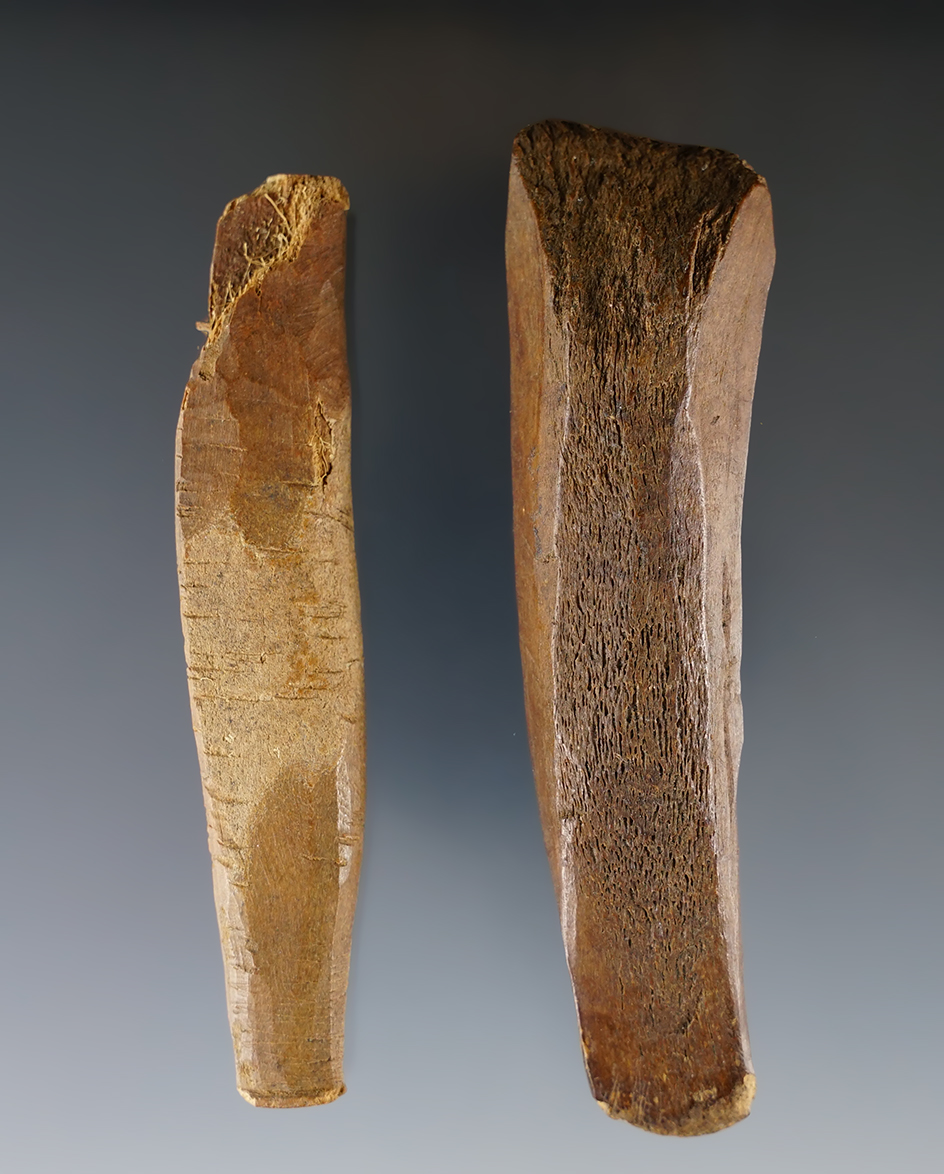 Pair of nice Inuit Knife Handles found in Alaska. The largest is 4 1/4".
